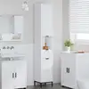 Image de vidaXL Cabinet de salle de bain avec tiroir Blanc 31,5 x 33 x 190 cm