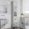 Image de vidaXL Cabinet de salle de bain Gris béton 31,5 x 33 x 190 cm