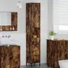 Image de vidaXL Cabinet de salle de bain Chêne fumé 31,5 x 33 x 190 cm