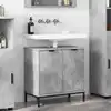 Image de vidaXL Meuble de Lavabo de Salle de Bain Gris béton