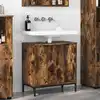 Image de vidaXL Meuble de Lavabo de Salle de Bain avec stockage Chêne fumé