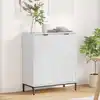 Image de vidaXL Buffet Blanc brillant 69,5 x 33 x 82 cm Bois d'ingénierie