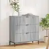 Image de vidaXL Buffet Gris Sonoma 79,5 x 33 x 82 cm Bois d'ingénierie