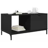 Image de vidaXL Salontafel Zwart Eiken 90 x 49 x 46 cm Bewerkt hout