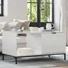 Image de vidaXL Table basse Blanc brillant 90 x 49 x 46 cm Bois d'ingénierie