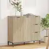 Image de vidaXL Buffet Chêne Sonoma 89,5 x 33 x 82 cm Bois d'ingénierie