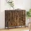 Image de vidaXL Buffet Chêne fumé 89,5 x 33 x 82 cm Bois d'ingénierie