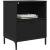 Image de vidaXL Cabinet de chevet Noir 49 x 36 x 61 cm Bois d'ingénierie