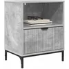 Image de vidaXL Cabinet de chevet Gris béton 49 x 36 x 61 cm Bois d'ingénierie
