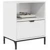 Image de vidaXL Cabinet de chevet Blanc brillant 49 x 36 x 61 cm