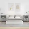 Image de vidaXL Cabinet de chevet avec tiroir 2 pcs Sonoma gris 49 x 36 x 61 cm