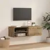 Image de vidaXL Cabinet en Bois avec tiroir Chêne artisanal 100,5 x 39 x 30 cm