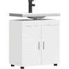 Image de vidaXL Badkamerkast set TULUM Wit 60 x 34 x 63 cm Bewerkt hout