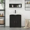 Image de vidaXL Ensemble d'armoire de salle de bain TULUM Noir 60 x 34 x 63 cm
