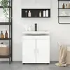 Image de vidaXL Ensemble d'armoire de salle de bain TULUM Blanc brillant
