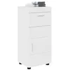Image de vidaXL Ensemble d'armoire de salle de bain TULUM Blanc brillant