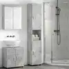 Image de vidaXL Ensemble d'armoire de salle de bain TULUM Gris béton