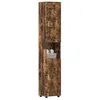 Image de vidaXL Ensemble d'armoire de salle de bain TULUM Chêne fumé, Armoire de Salle de Bain Rectangulaire Moderne, Solution Durable, Rangement Spacieux et Pratique