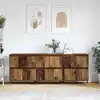 Image de vidaXL Armoire de rangement 3 pc Bois ancien 60 x 35 x 70 cm
