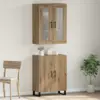 Image de vidaXL Haut Armoire 2 pc chêne artisanal 69,5 x 34 x 180 cm