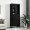 Image de vidaXL Haut Armoire 2 pc Chêne noir 69,5 x 34 x 180 cm