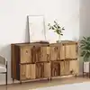 Image de vidaXL Armoire de rangement 2 pc Bois ancien 60 x 35 x 70 cm