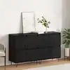 Image de vidaXL Buffets 2 pc Chêne noir