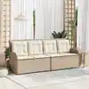 Image de vidaXL Banc de jardin Beige polyrotin