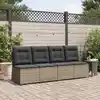 Image de vidaXL Canapé de jardin avec coussin Gris polyrotin