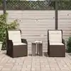 Image de vidaXL Banc de jardin 2 pc Marron polyrotin