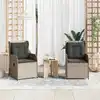 Image de vidaXL Banc de jardin 2 pc Gris clair polyrotin