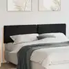 Image de vidaXL Tête de lit capitonnée Naturel et Noir 180 cm Pin massif