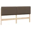 Image de vidaXL Tête de lit capitonnée Gris Naturel et Clair 180 cm Pin massif
