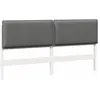 Image de vidaXL Tête de lit capitonnée Blanc et gris clair 180 cm Pin massif