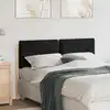 Image de vidaXL Tête de lit capitonnée Naturel et Noir 160 cm Pin massif