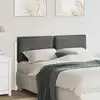 Image de vidaXL Tête de lit capitonnée Blanc et gris clair 120 cm Pin massif