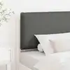 Image de vidaXL Tête de lit capitonnée Blanc et gris clair 100 cm Pin massif