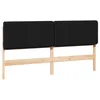 Image de vidaXL Tête de lit capitonnée Marron et Noir 200 cm Pin massif