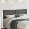 Image de vidaXL Tête de lit capitonnée Blanc et gris clair 160 cm Pin massif