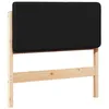 Image de vidaXL Gestoffeerd hoofdbord Bruin en Zwart 100 cm Massief grenenhout