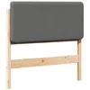 Image de vidaXL Gestoffeerd hoofdbord met hoofdeinde Bruin en Lichtgrijs 90 cm