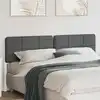 Image de vidaXL Tête de lit capitonnée Blanc et gris clair 180 cm Pin massif
