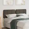 Image de vidaXL Tête de lit capitonnée Marron et Taupe 160 cm Pin massif