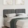 Image de vidaXL Tête de lit capitonnée Blanc et gris clair 160 cm Pin massif