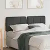 Image de vidaXL Tête de lit capitonnée Brun et gris foncé 140 cm Pin massif