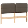 Image de vidaXL Tête de lit capitonnée Marron et Taupe 120 cm Pin massif