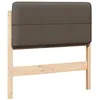 Image de vidaXL Gestoffeerd hoofdbord Bruin en Taupe 100 cm Massief grenenhout