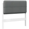 Image de vidaXL Tête de lit capitonnée Blanc et gris clair 90 cm Pin massif