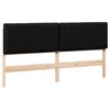 Image de vidaXL Tête de lit capitonnée Marron et Noir 200 cm Pin massif