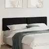 Image de vidaXL Tête de lit capitonnée Marron et Noir 200 cm Pin massif